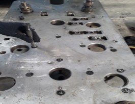 Ejector pin assembly work under process