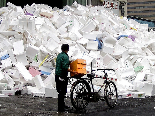 Waste Polystyrene products challenges for environment