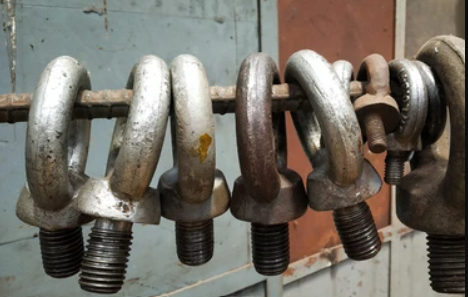 Eye bolt uses for mold lifting from one place to another