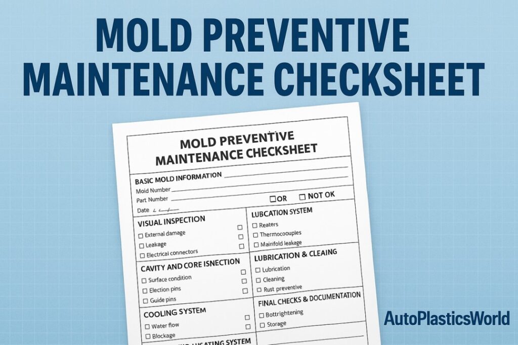 Mold Preventive Maintenance Checksheet